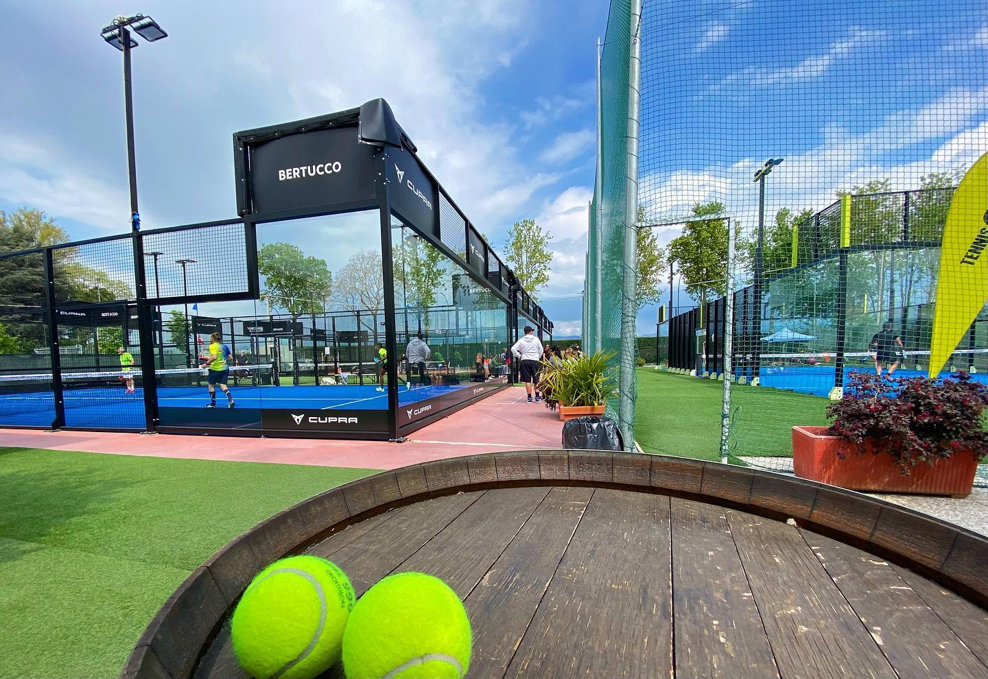 Vista panoramica dei campi del Green Padel Club